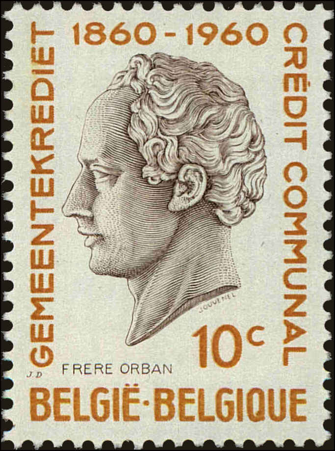 Front view of Belgium 556 collectors stamp