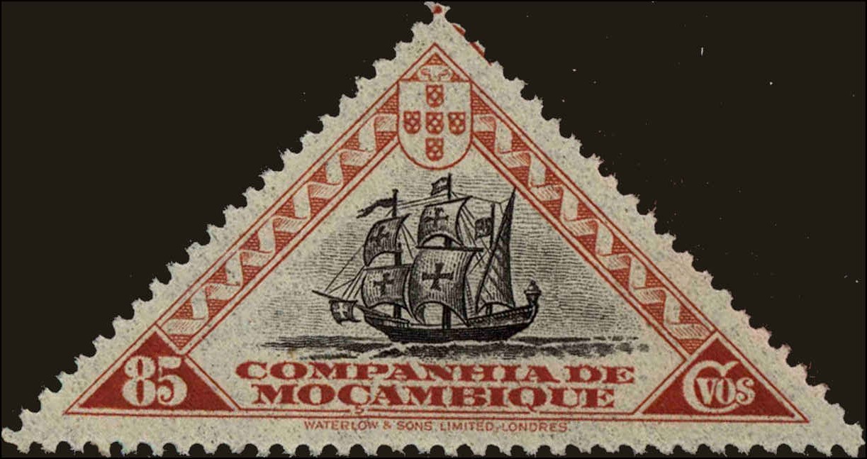 Front view of Mozambique Company 187 collectors stamp