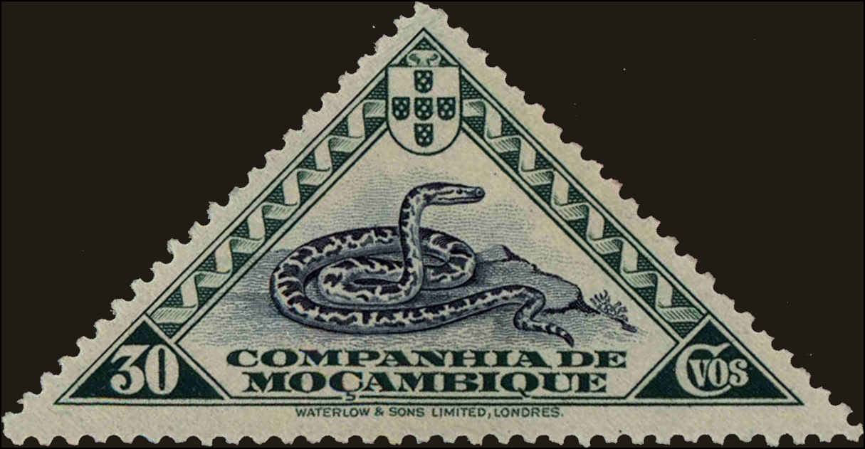 Front view of Mozambique Company 180 collectors stamp