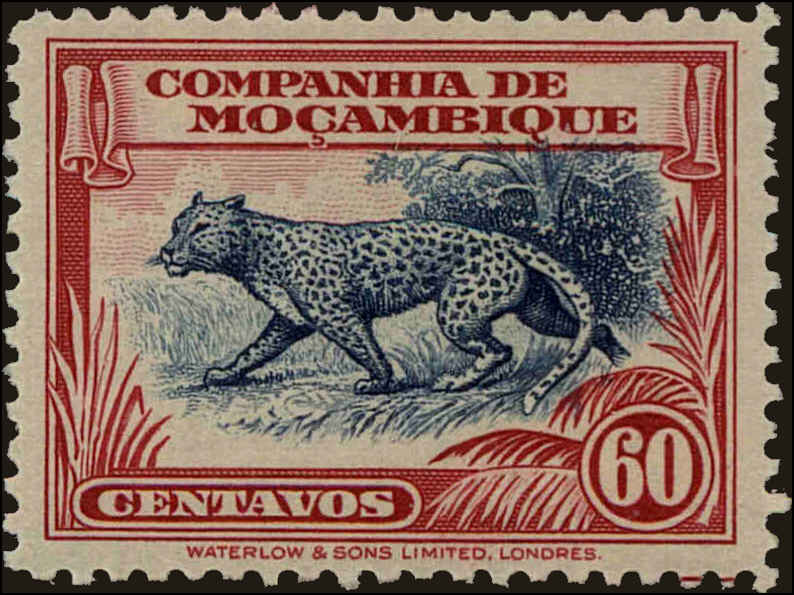 Front view of Mozambique Company 184 collectors stamp