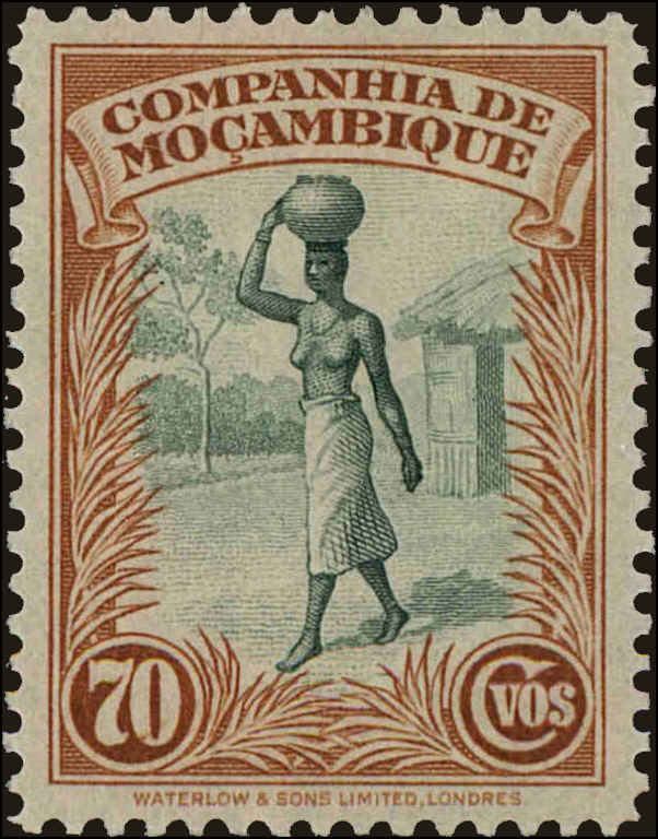 Front view of Mozambique Company 185 collectors stamp