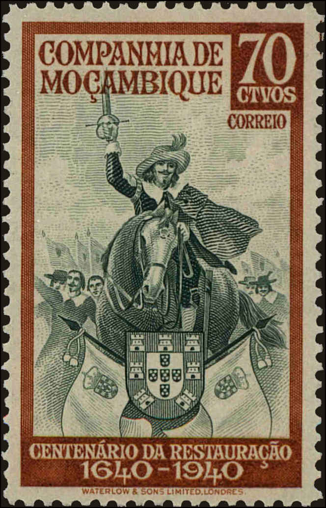 Front view of Mozambique Company 205 collectors stamp