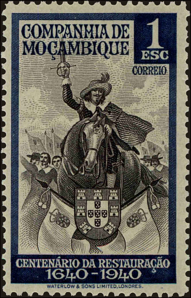 Front view of Mozambique Company 207 collectors stamp