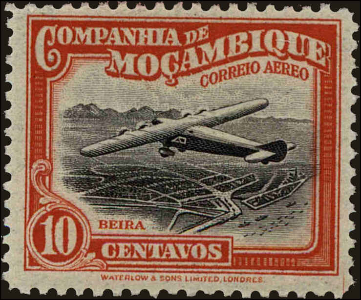 Front view of Mozambique Company C2 collectors stamp