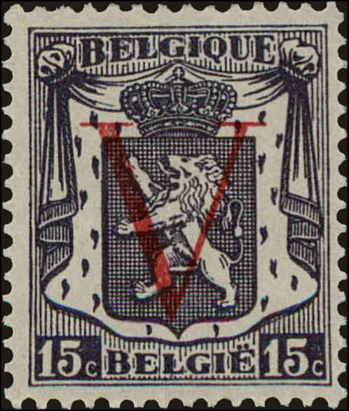 Front view of Belgium 362 collectors stamp