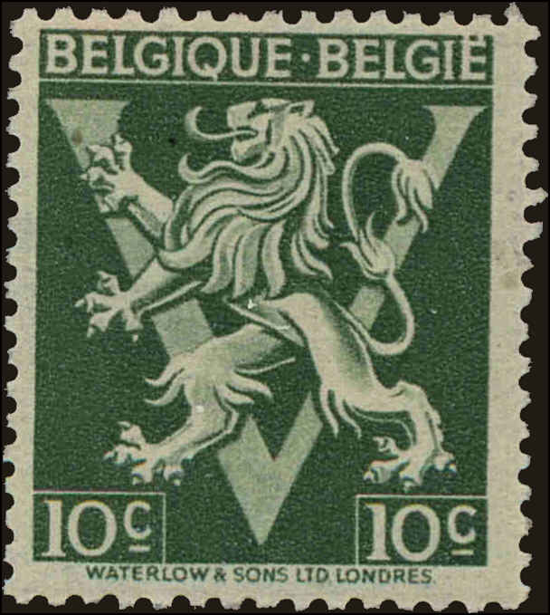 Front view of Belgium 323 collectors stamp