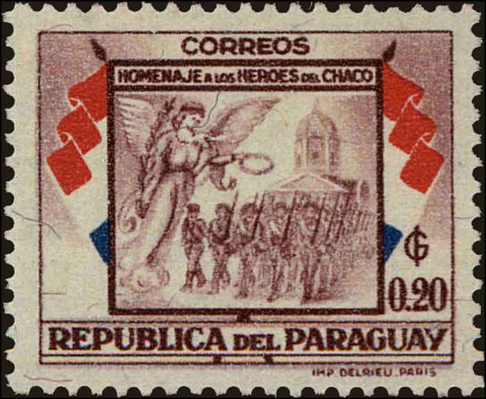 Front view of Paraguay 511 collectors stamp