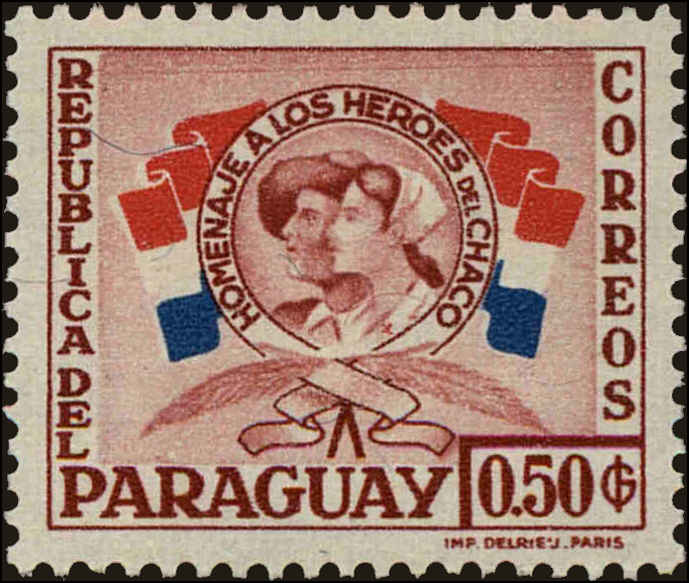 Front view of Paraguay 515 collectors stamp