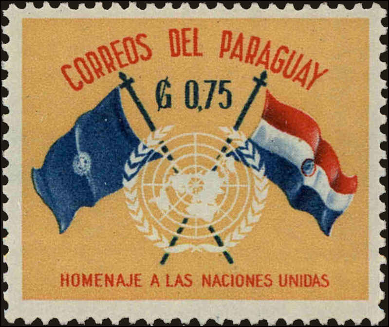 Front view of Paraguay 570 collectors stamp