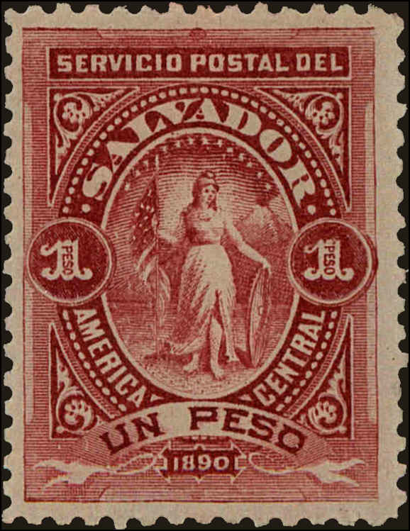Front view of Salvador, El 46 collectors stamp