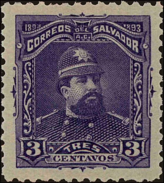 Front view of Salvador, El 78 collectors stamp