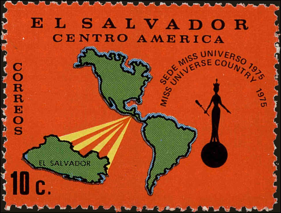 Front view of Salvador, El 859 collectors stamp