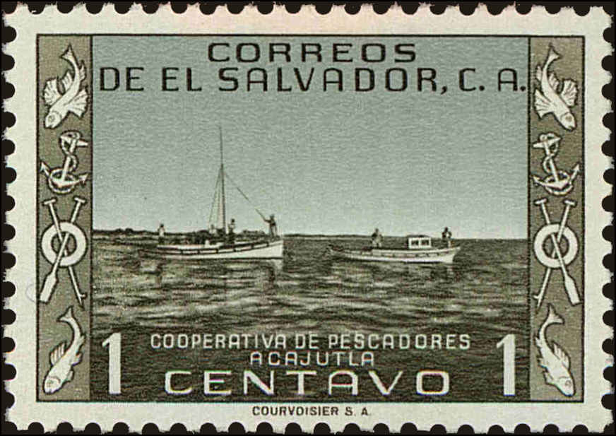 Front view of Salvador, El 653 collectors stamp