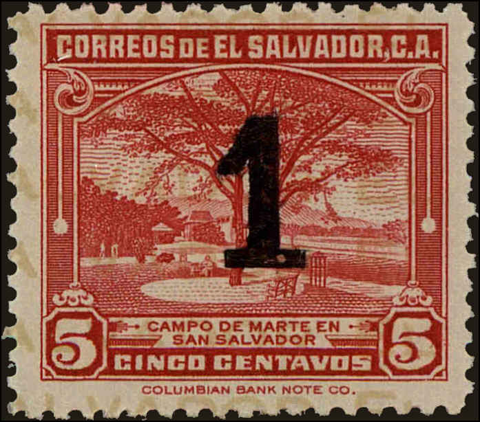 Front view of Salvador, El 568 collectors stamp