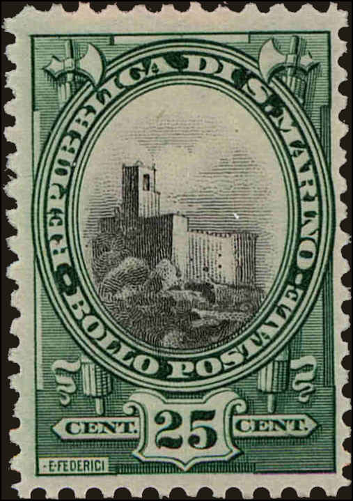 Front view of San Marino 119 collectors stamp
