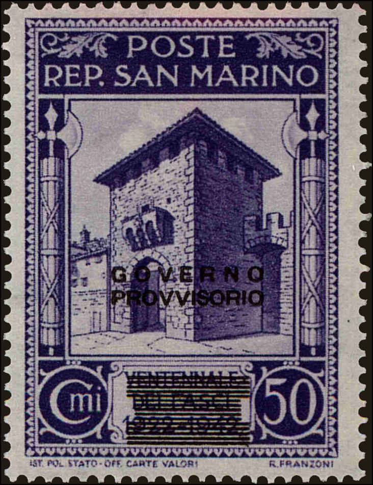 Front view of San Marino 233 collectors stamp