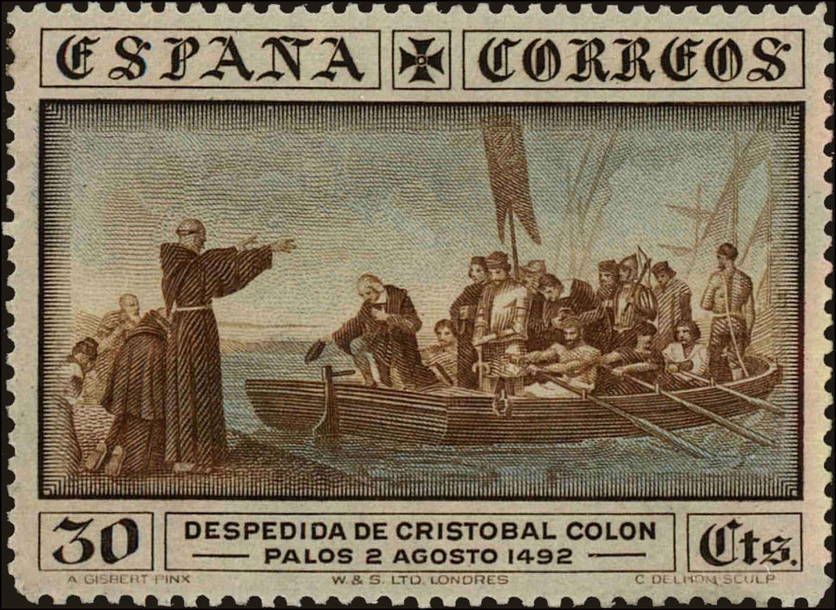 Front view of Spain 427 collectors stamp