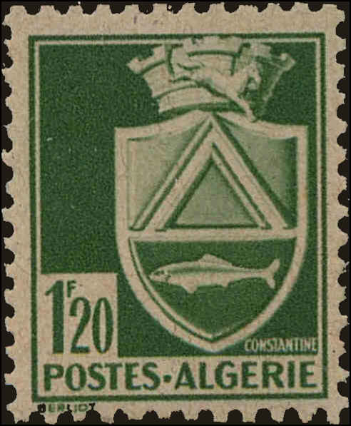 Front view of Algeria 140 collectors stamp