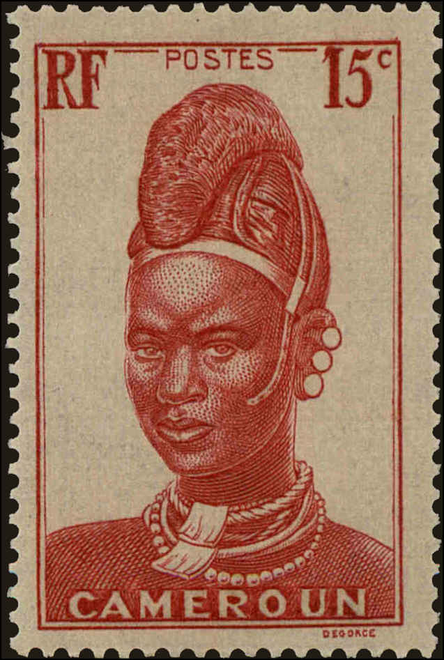 Front view of Cameroun (French) 230 collectors stamp