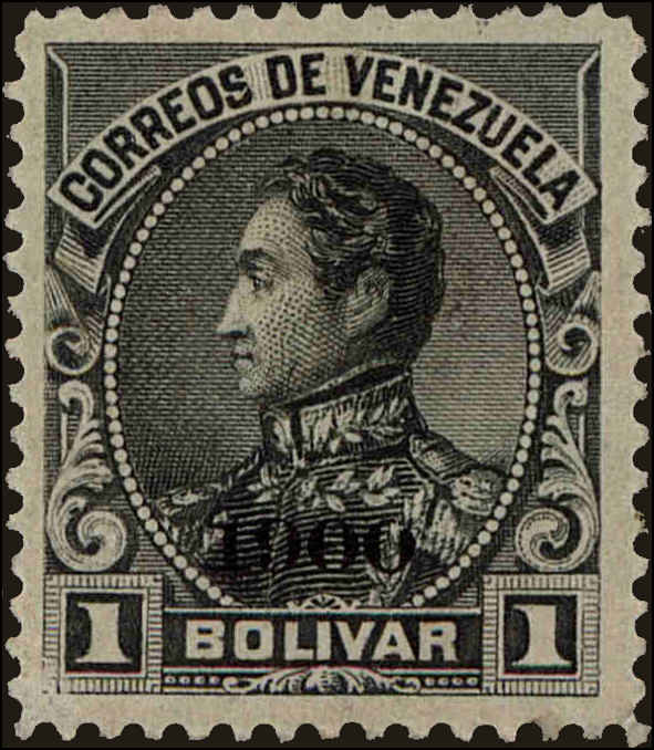 Front view of Venezuela 160 collectors stamp