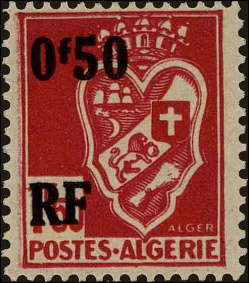 Front view of Algeria 190 collectors stamp