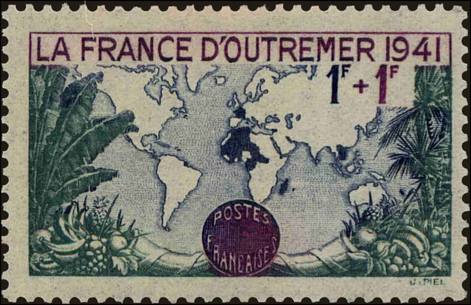 Front view of France B115 collectors stamp