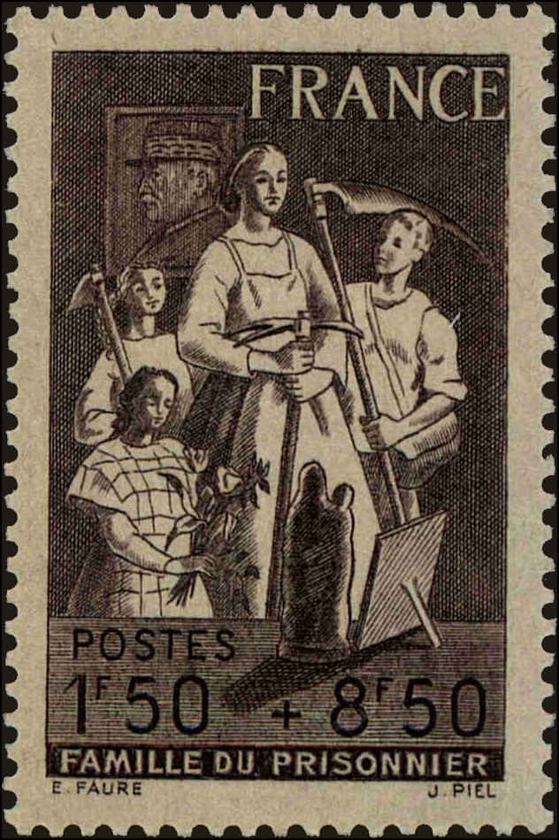 Front view of France B159 collectors stamp