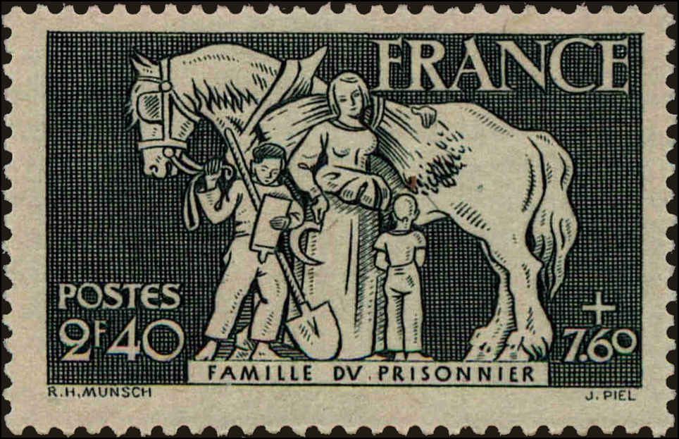 Front view of France B160 collectors stamp