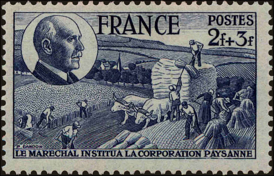 Front view of France B176 collectors stamp