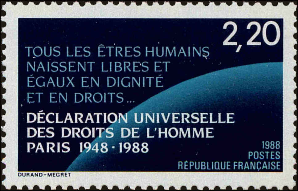 Front view of France 2138 collectors stamp