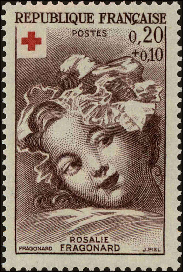 Front view of France B365 collectors stamp