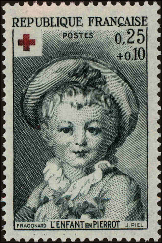 Front view of France B366 collectors stamp