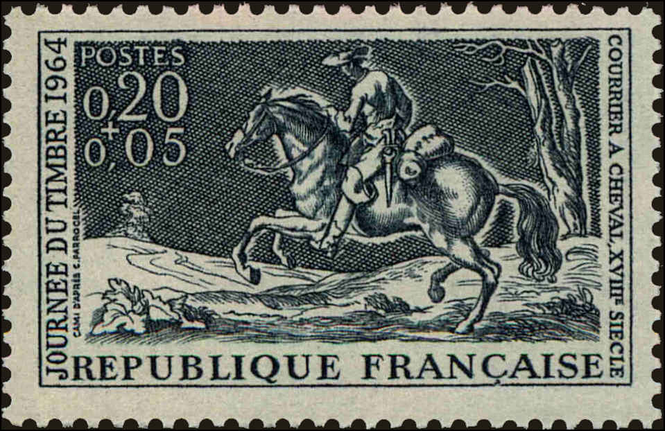 Front view of France B376 collectors stamp