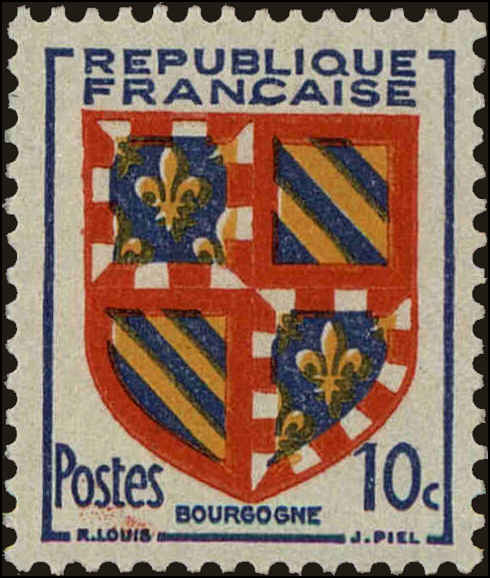Front view of France 616 collectors stamp