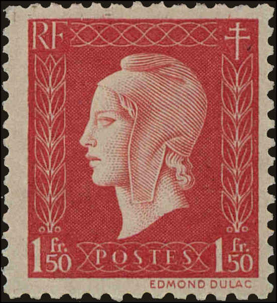 Front view of France 513 collectors stamp