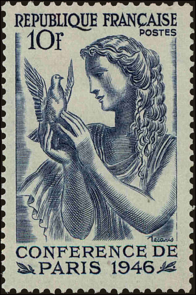 Front view of France 567 collectors stamp