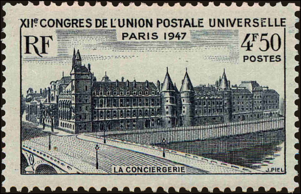 Front view of France 582 collectors stamp