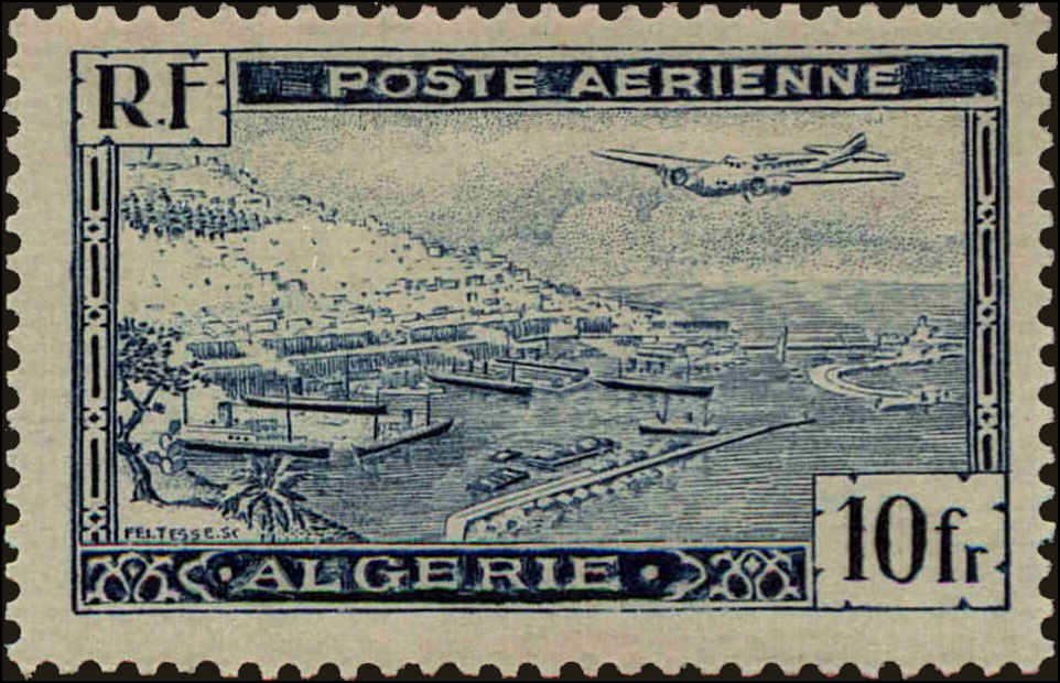 Front view of Algeria C2 collectors stamp