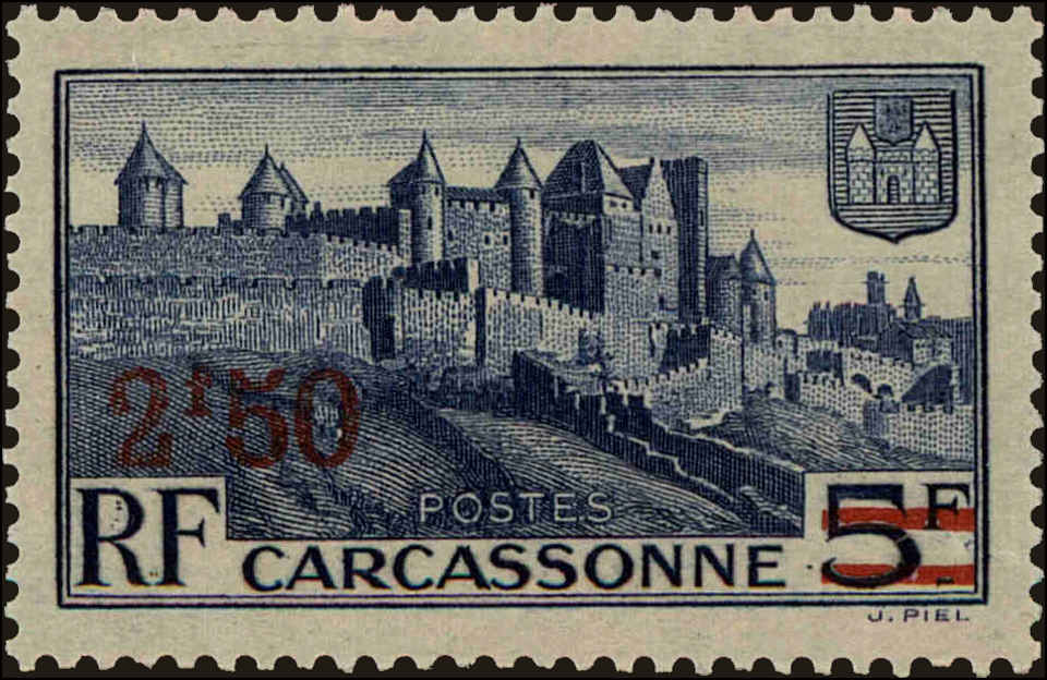 Front view of France 411 collectors stamp