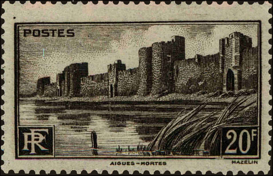 Front view of France 422 collectors stamp