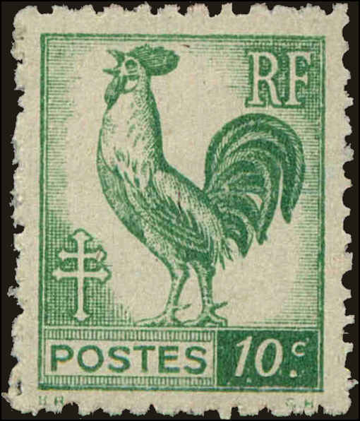 Front view of France 477 collectors stamp