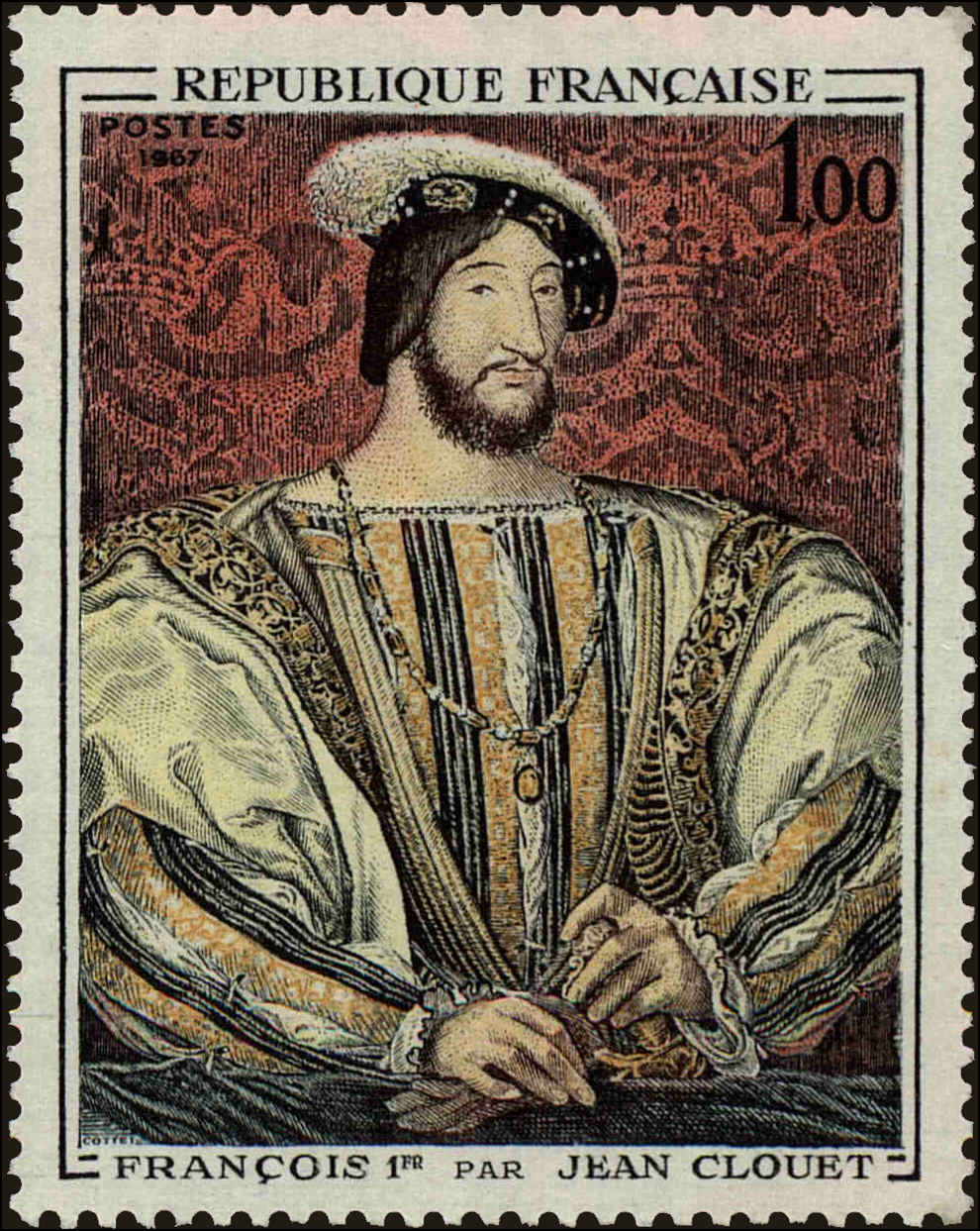 Front view of France 1173 collectors stamp