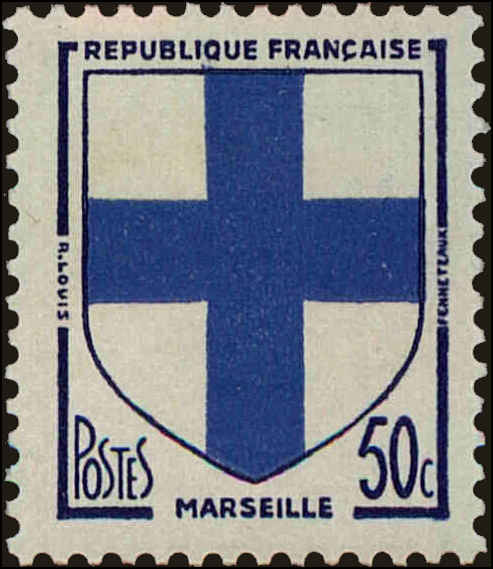 Front view of France 896 collectors stamp