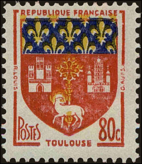 Front view of France 898 collectors stamp