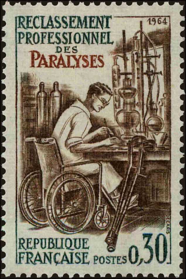 Front view of France 1083 collectors stamp
