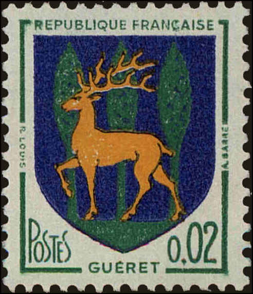 Front view of France 1092 collectors stamp