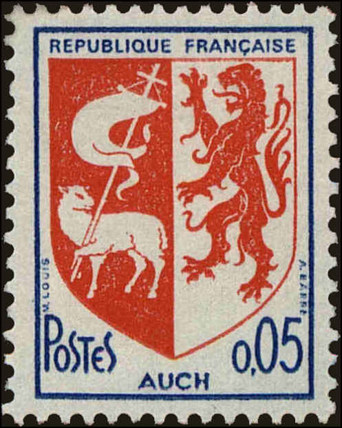 Front view of France 1142 collectors stamp