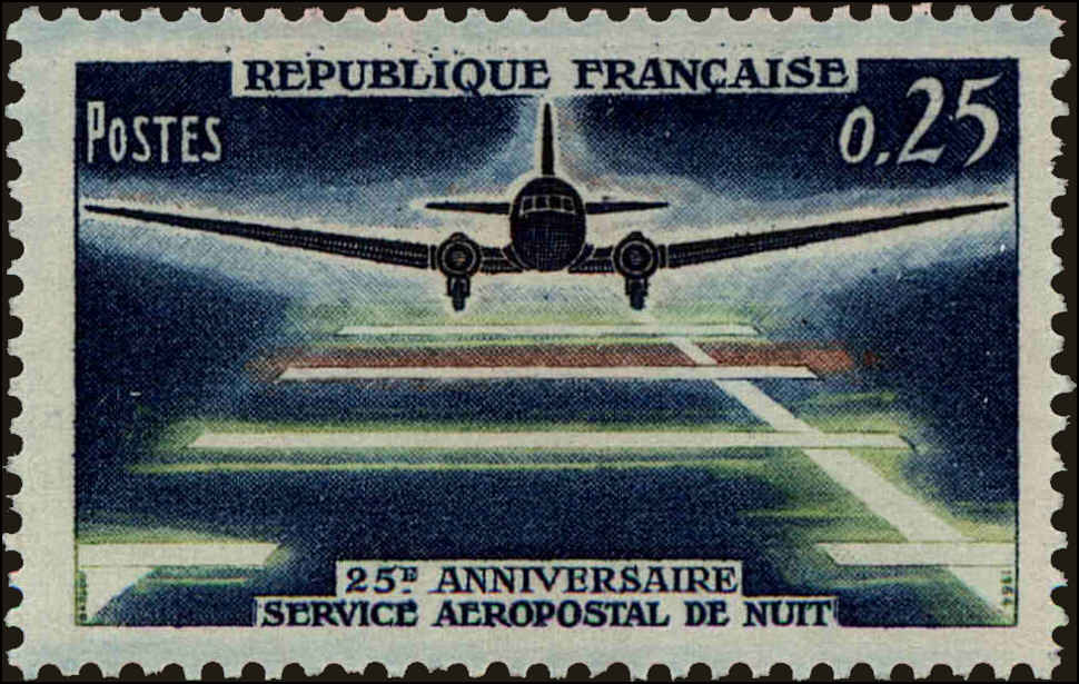 Front view of France 1089 collectors stamp