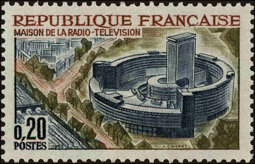 Front view of France 1079 collectors stamp