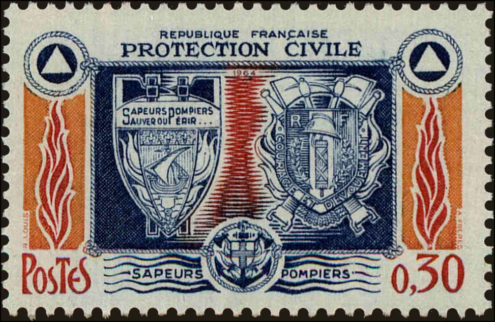 Front view of France 1082 collectors stamp